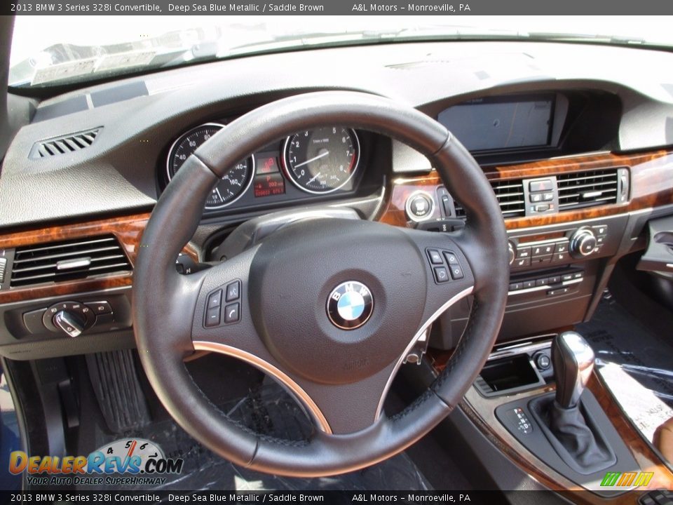 2013 BMW 3 Series 328i Convertible Deep Sea Blue Metallic / Saddle Brown Photo #11