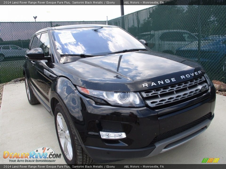 2014 Land Rover Range Rover Evoque Pure Plus Santorini Black Metallic / Ebony Photo #7