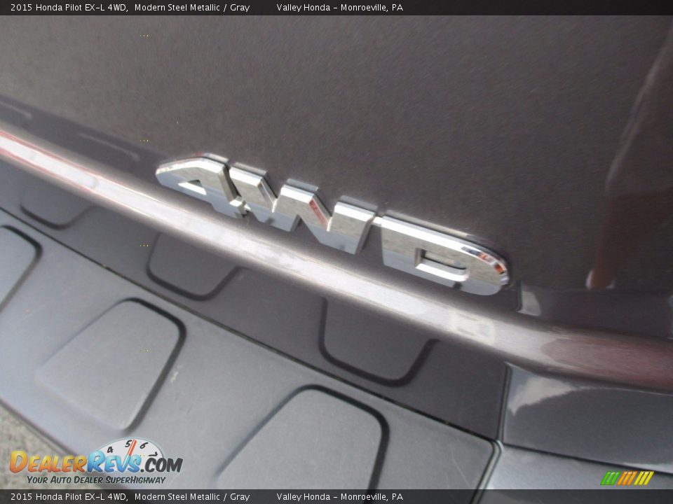 2015 Honda Pilot EX-L 4WD Modern Steel Metallic / Gray Photo #6