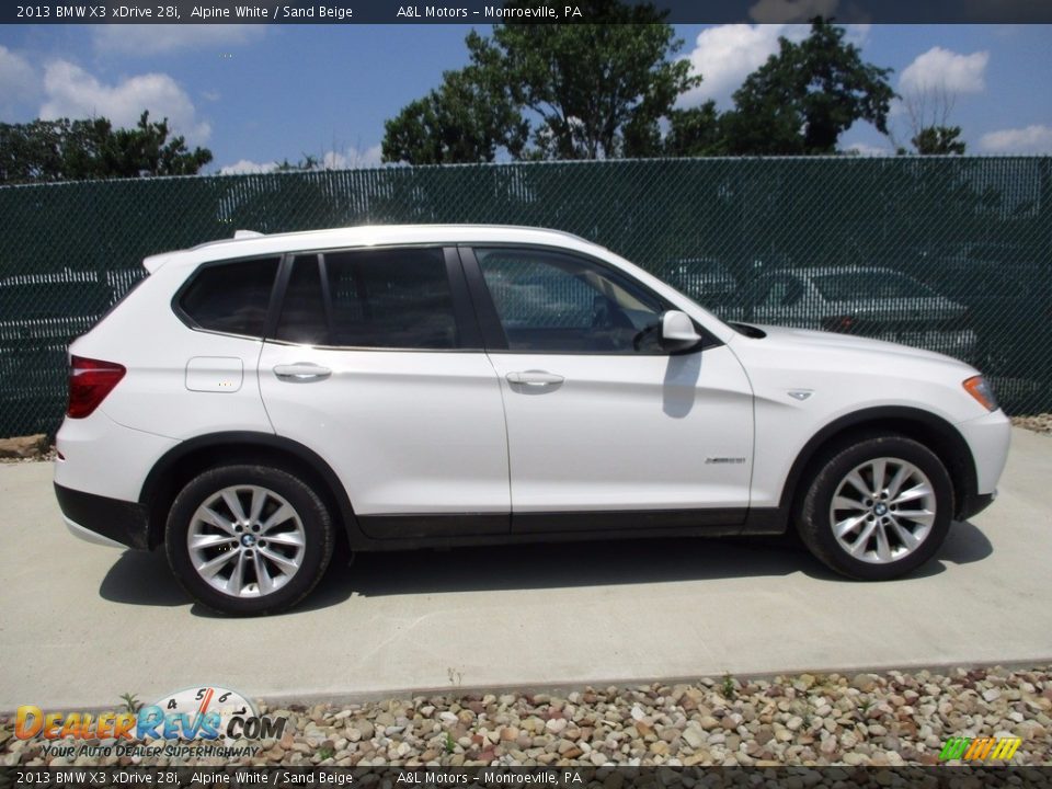 2013 BMW X3 xDrive 28i Alpine White / Sand Beige Photo #2