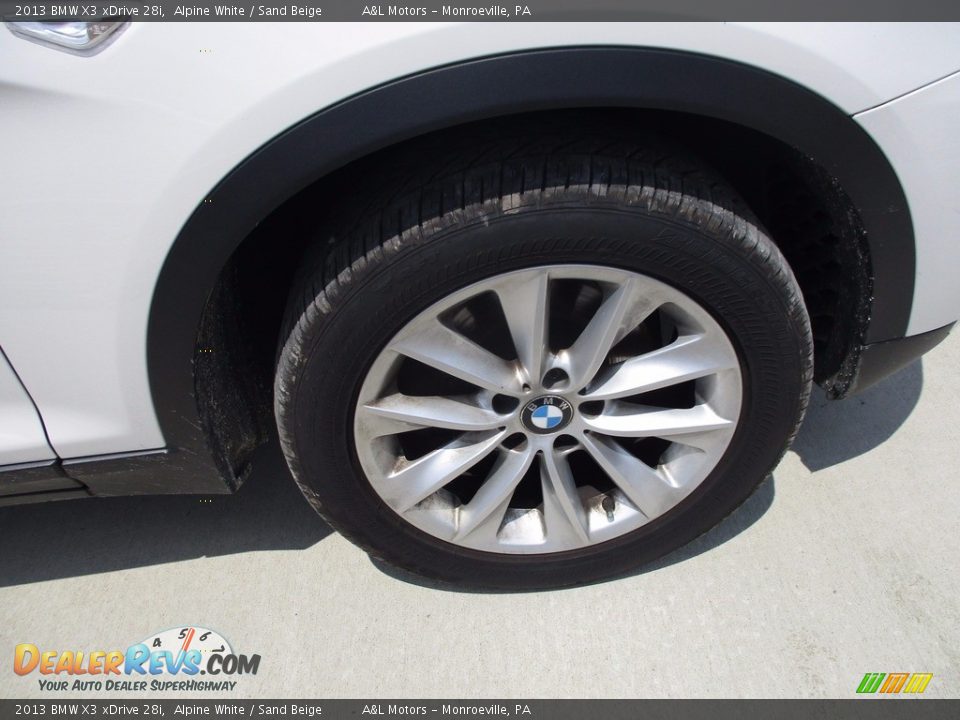 2013 BMW X3 xDrive 28i Alpine White / Sand Beige Photo #5