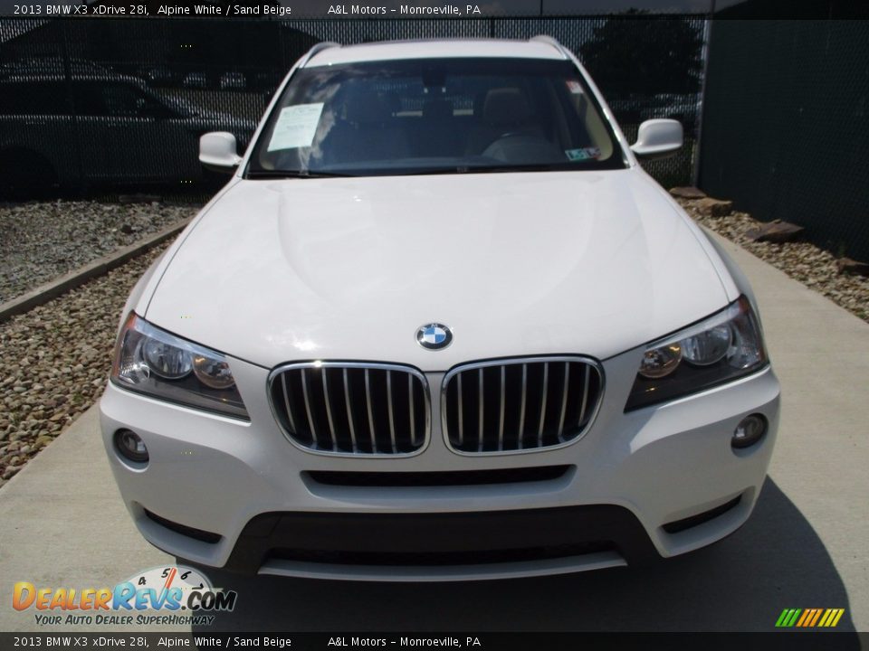 2013 BMW X3 xDrive 28i Alpine White / Sand Beige Photo #7