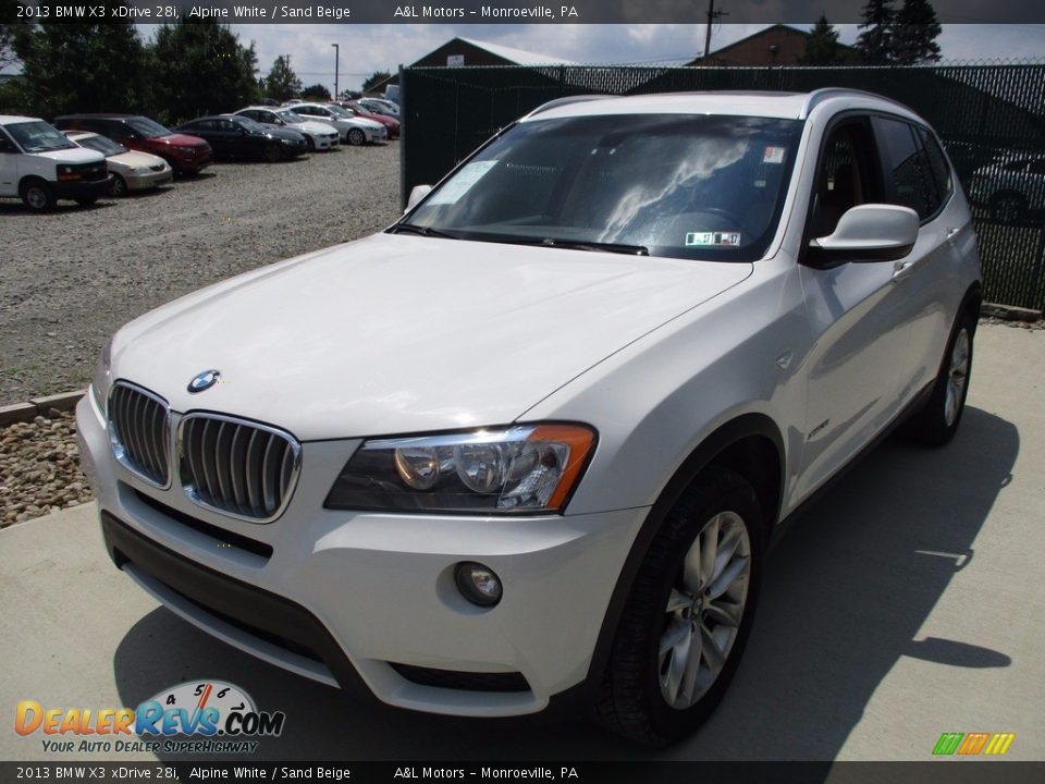 2013 BMW X3 xDrive 28i Alpine White / Sand Beige Photo #8