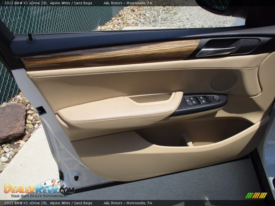 2013 BMW X3 xDrive 28i Alpine White / Sand Beige Photo #9