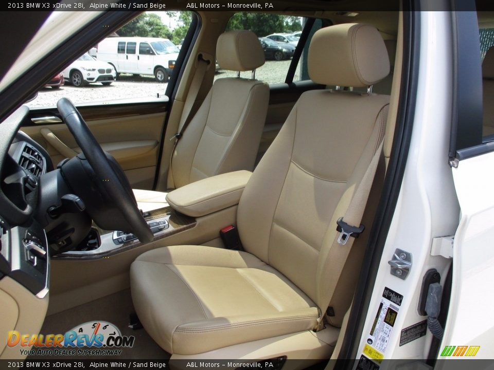 2013 BMW X3 xDrive 28i Alpine White / Sand Beige Photo #12