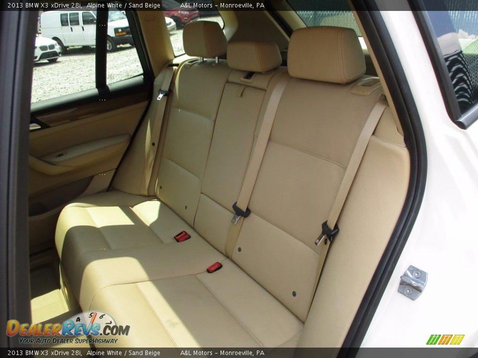 2013 BMW X3 xDrive 28i Alpine White / Sand Beige Photo #13