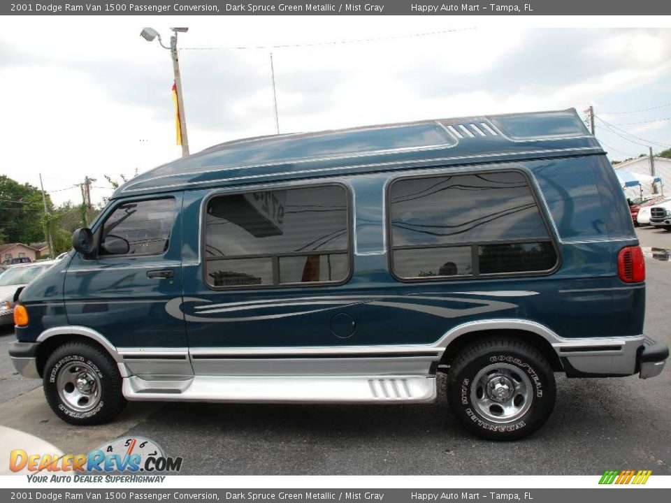 2001 Dodge Ram Van 1500 Passenger Conversion Dark Spruce Green Metallic / Mist Gray Photo #1