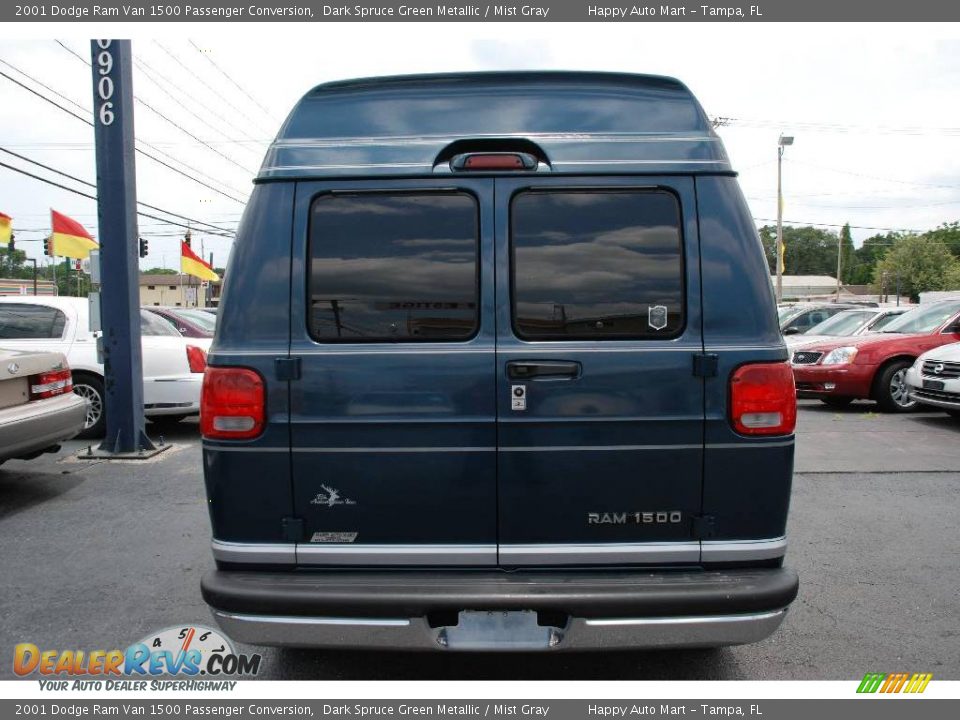 2001 Dodge Ram Van 1500 Passenger Conversion Dark Spruce Green Metallic / Mist Gray Photo #5