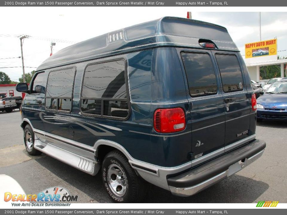 2001 Dodge Ram Van 1500 Passenger Conversion Dark Spruce Green Metallic / Mist Gray Photo #6