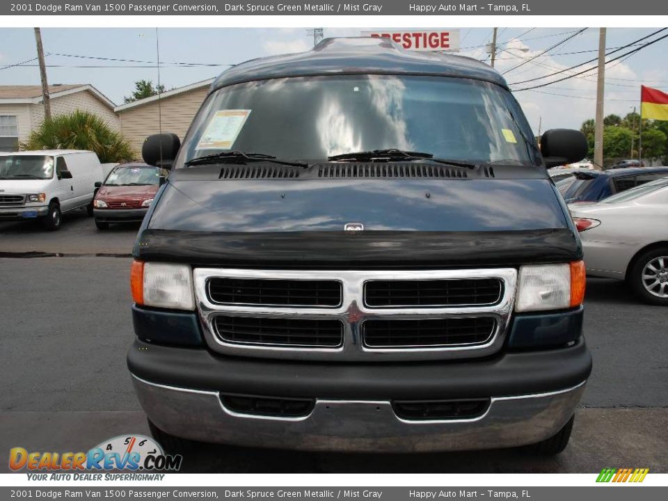 2001 Dodge Ram Van 1500 Passenger Conversion Dark Spruce Green Metallic / Mist Gray Photo #7