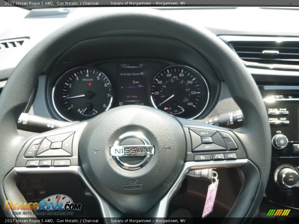 2017 Nissan Rogue S AWD Gun Metallic / Charcoal Photo #20