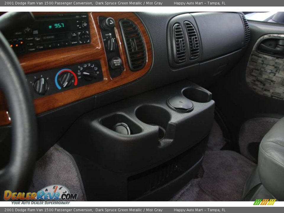 2001 Dodge Ram Van 1500 Passenger Conversion Dark Spruce Green Metallic / Mist Gray Photo #16