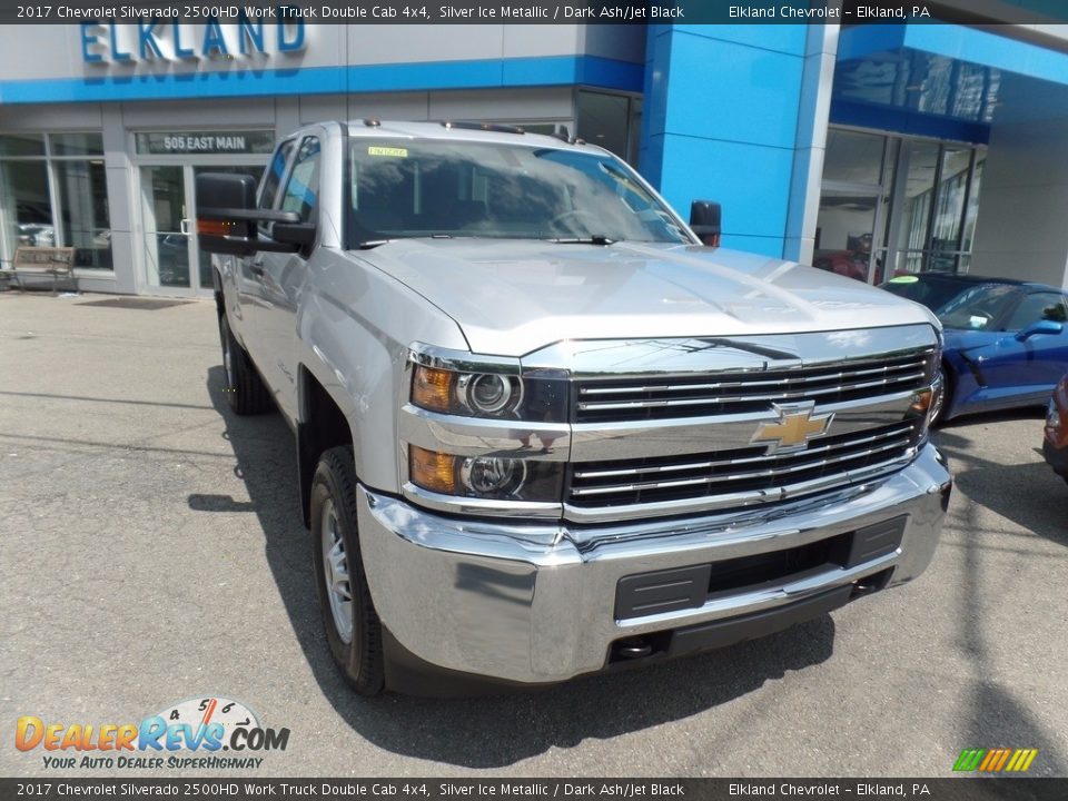 2017 Chevrolet Silverado 2500HD Work Truck Double Cab 4x4 Silver Ice Metallic / Dark Ash/Jet Black Photo #1