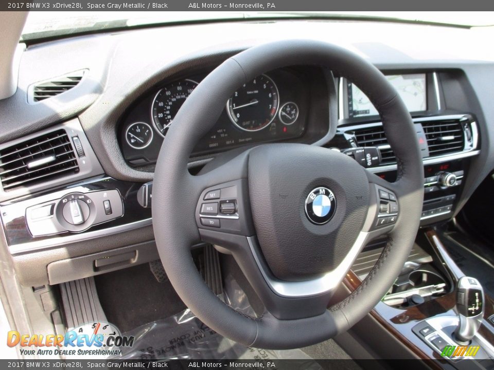 2017 BMW X3 xDrive28i Space Gray Metallic / Black Photo #12