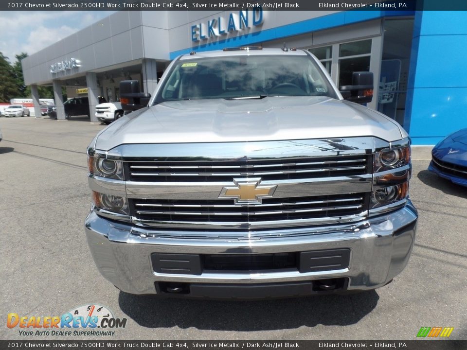 2017 Chevrolet Silverado 2500HD Work Truck Double Cab 4x4 Silver Ice Metallic / Dark Ash/Jet Black Photo #2
