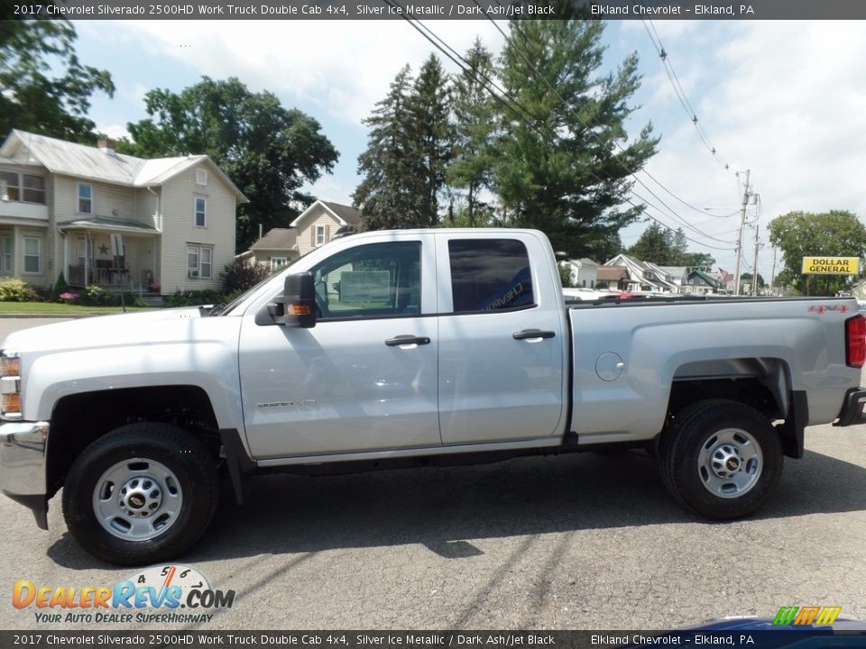 2017 Chevrolet Silverado 2500HD Work Truck Double Cab 4x4 Silver Ice Metallic / Dark Ash/Jet Black Photo #4