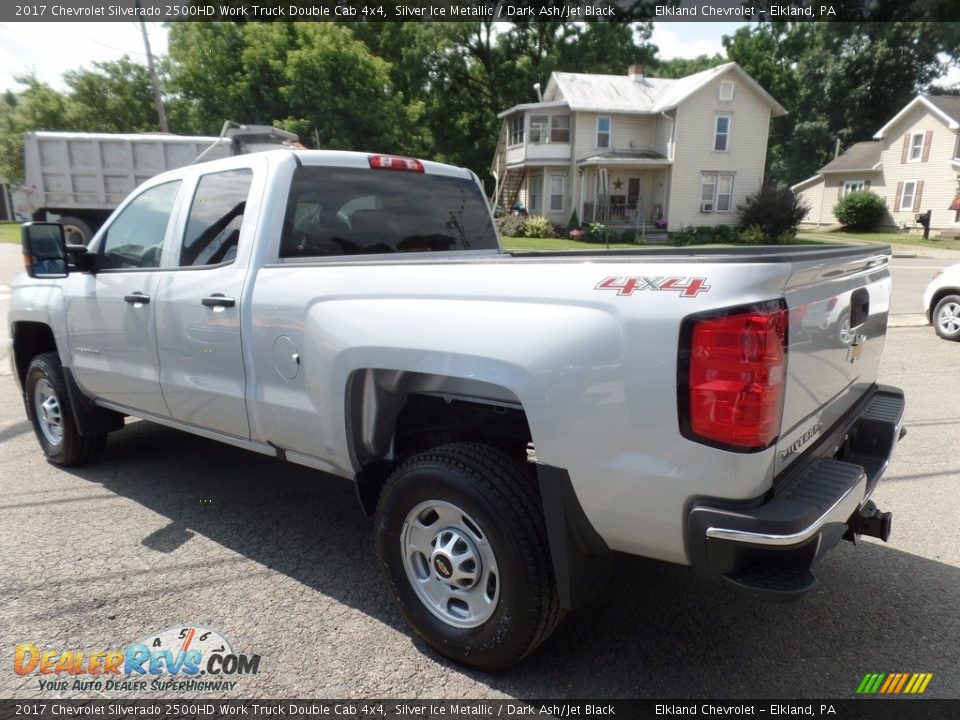 2017 Chevrolet Silverado 2500HD Work Truck Double Cab 4x4 Silver Ice Metallic / Dark Ash/Jet Black Photo #5