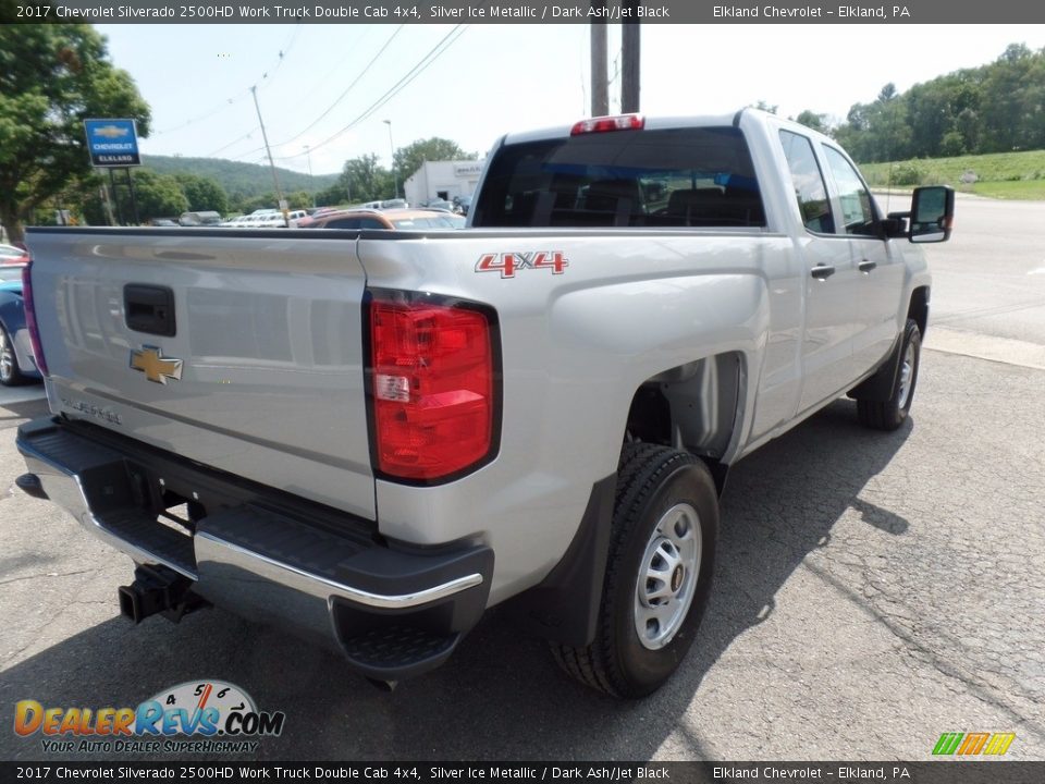 2017 Chevrolet Silverado 2500HD Work Truck Double Cab 4x4 Silver Ice Metallic / Dark Ash/Jet Black Photo #8