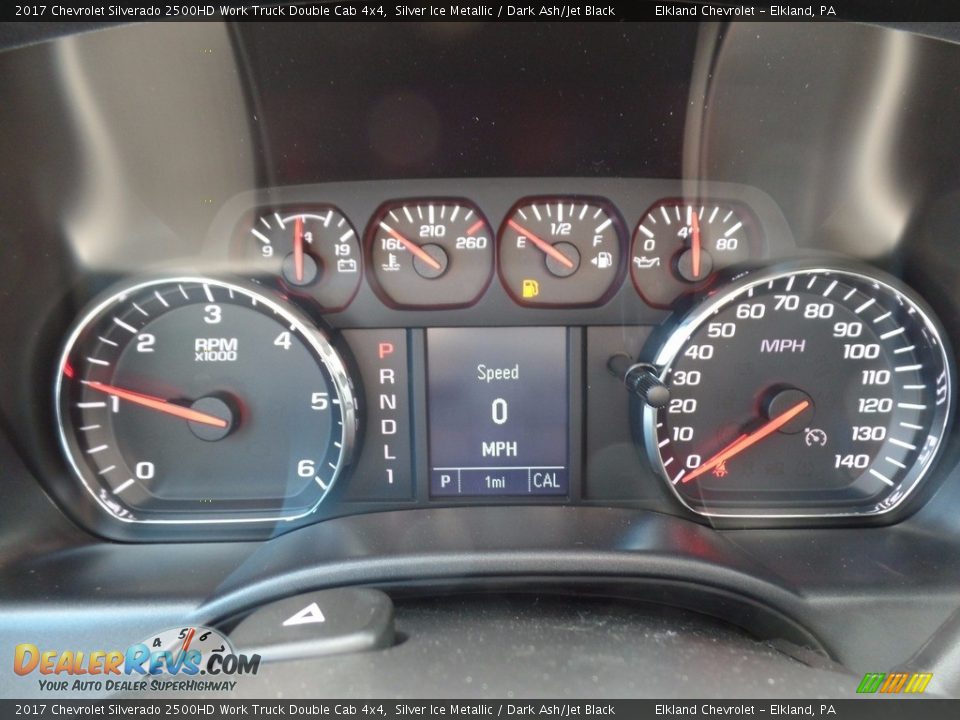 2017 Chevrolet Silverado 2500HD Work Truck Double Cab 4x4 Silver Ice Metallic / Dark Ash/Jet Black Photo #24