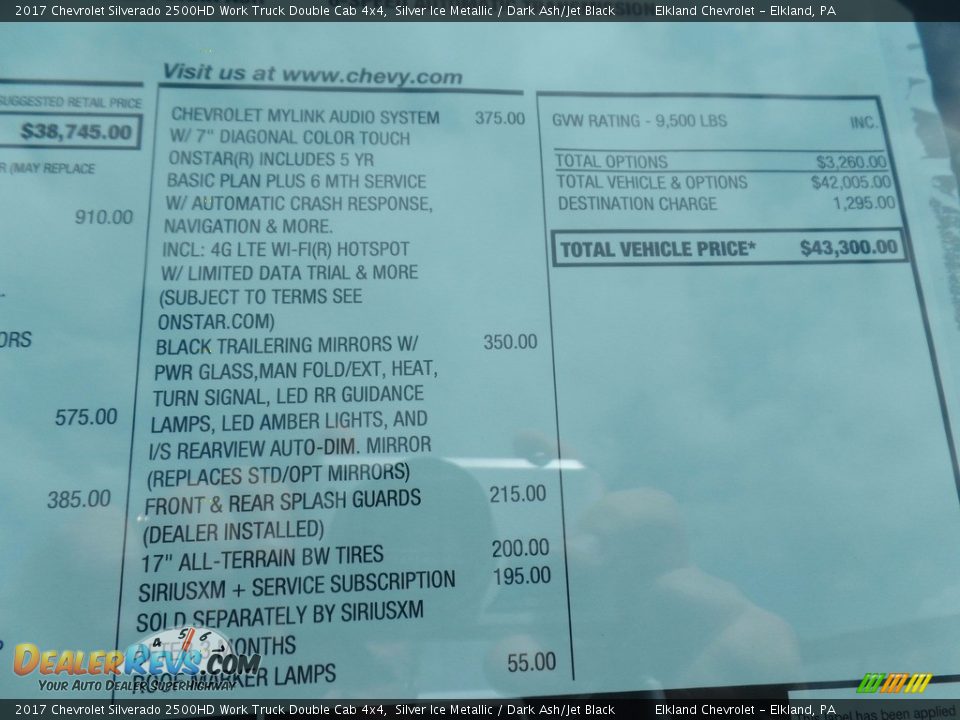 2017 Chevrolet Silverado 2500HD Work Truck Double Cab 4x4 Silver Ice Metallic / Dark Ash/Jet Black Photo #36