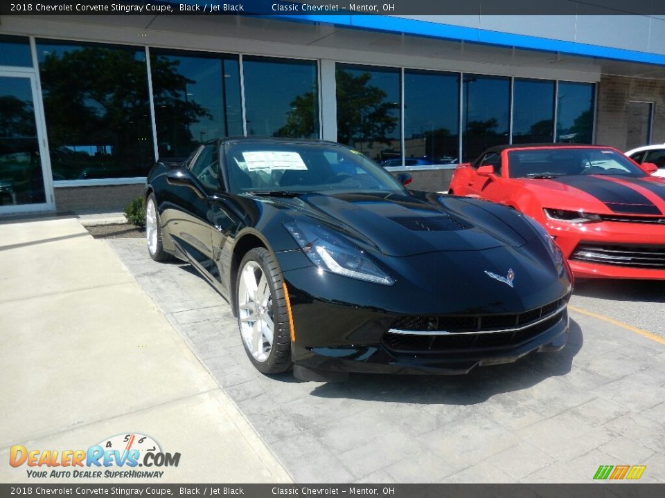2018 Chevrolet Corvette Stingray Coupe Black / Jet Black Photo #3