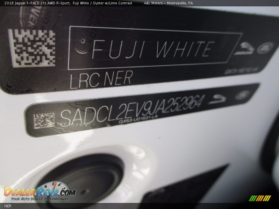 Jaguar Color Code NER Fuji White