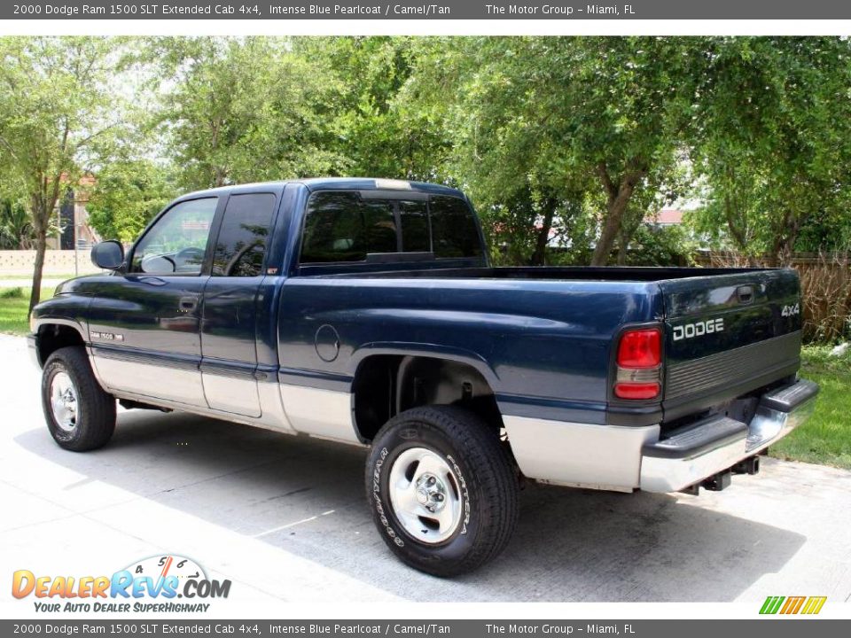 2000 Dodge Ram 1500 SLT Extended Cab 4x4 Intense Blue Pearlcoat / Camel/Tan Photo #4