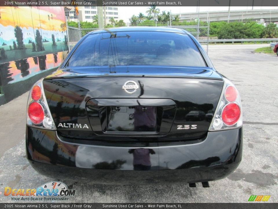 2005 Nissan Altima 2.5 S Super Black / Frost Gray Photo #8