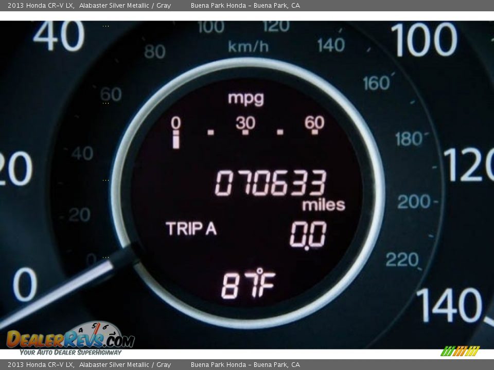 2013 Honda CR-V LX Alabaster Silver Metallic / Gray Photo #6