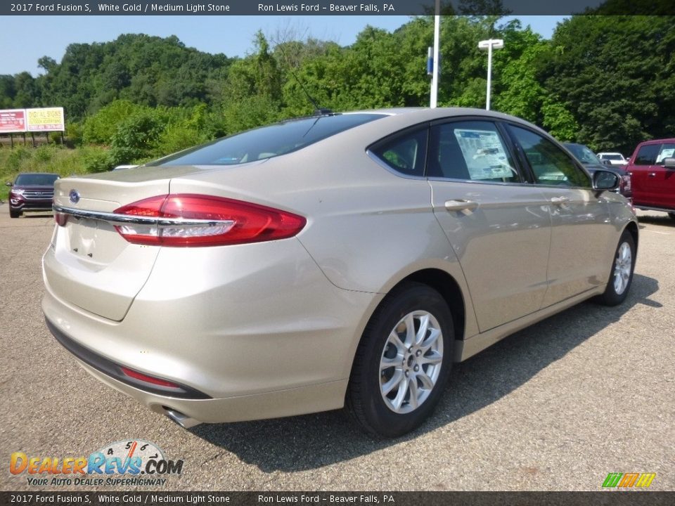 2017 Ford Fusion S White Gold / Medium Light Stone Photo #2