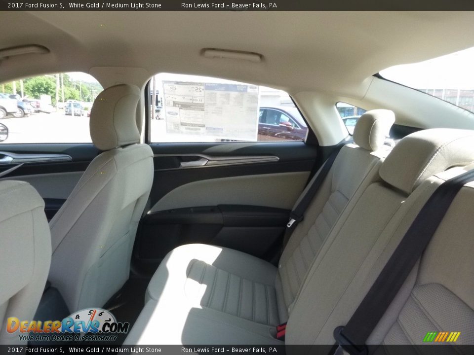 2017 Ford Fusion S White Gold / Medium Light Stone Photo #11