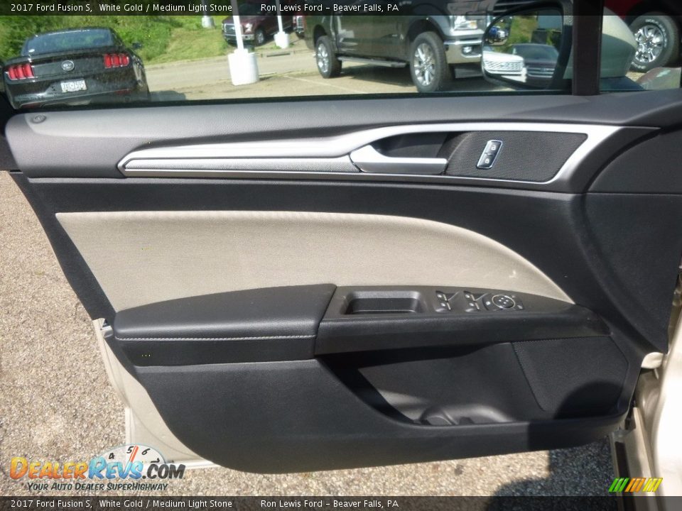 2017 Ford Fusion S White Gold / Medium Light Stone Photo #13