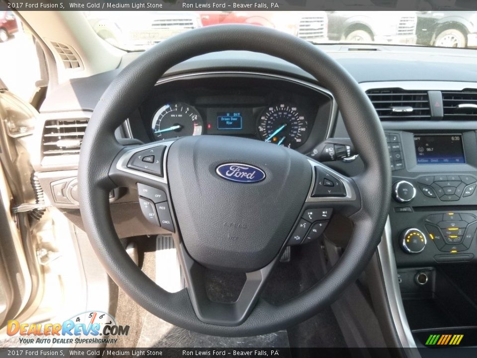 2017 Ford Fusion S White Gold / Medium Light Stone Photo #15