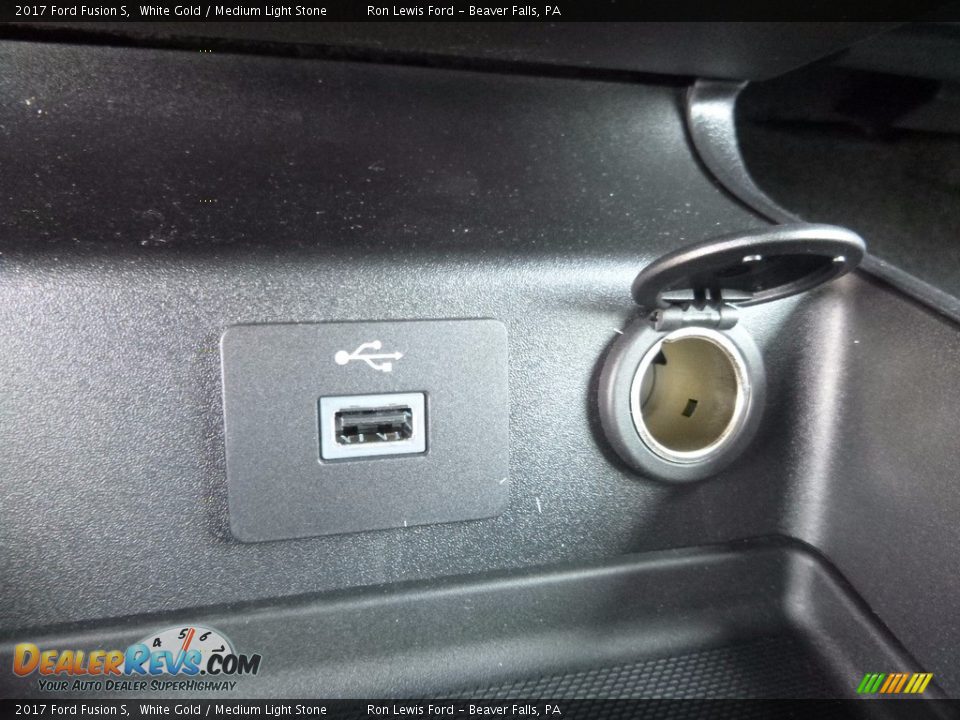 2017 Ford Fusion S White Gold / Medium Light Stone Photo #16
