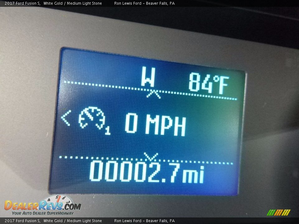 2017 Ford Fusion S White Gold / Medium Light Stone Photo #20