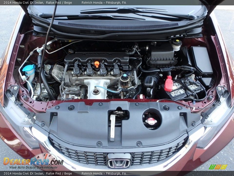 2014 Honda Civic EX Sedan Rallye Red / Beige Photo #17