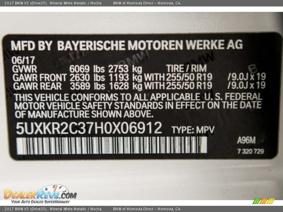 2017 BMW X5 sDrive35i Mineral White Metallic / Mocha Photo #11