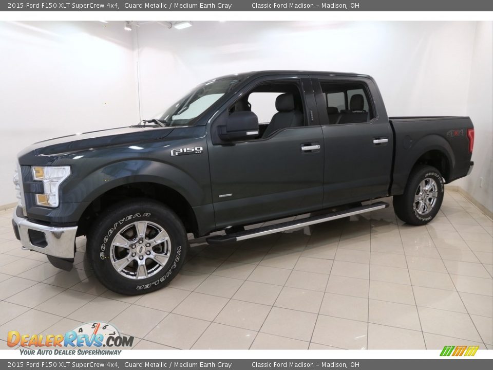 2015 Ford F150 XLT SuperCrew 4x4 Guard Metallic / Medium Earth Gray Photo #3