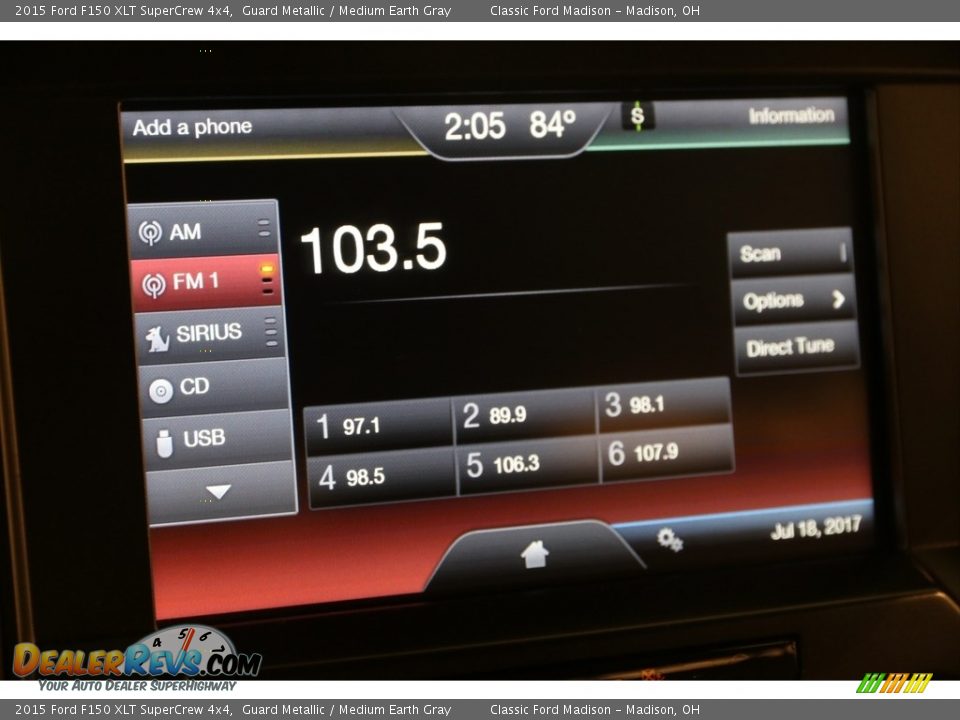 2015 Ford F150 XLT SuperCrew 4x4 Guard Metallic / Medium Earth Gray Photo #9