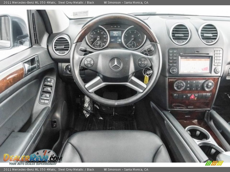 2011 Mercedes-Benz ML 350 4Matic Steel Grey Metallic / Black Photo #4