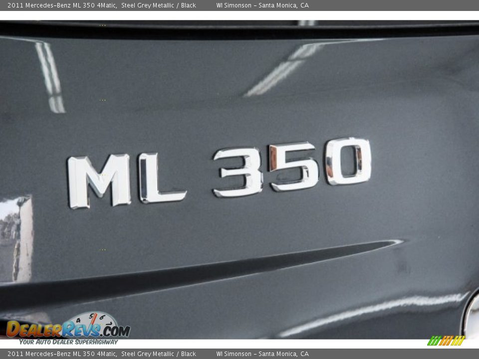 2011 Mercedes-Benz ML 350 4Matic Steel Grey Metallic / Black Photo #7