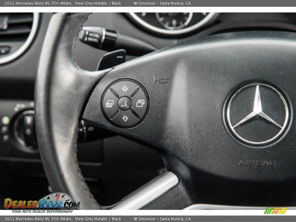 2011 Mercedes-Benz ML 350 4Matic Steel Grey Metallic / Black Photo #18