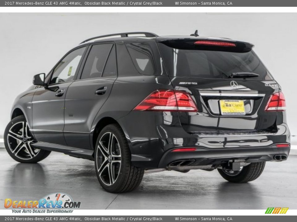 2017 Mercedes-Benz GLE 43 AMG 4Matic Obsidian Black Metallic / Crystal Grey/Black Photo #3