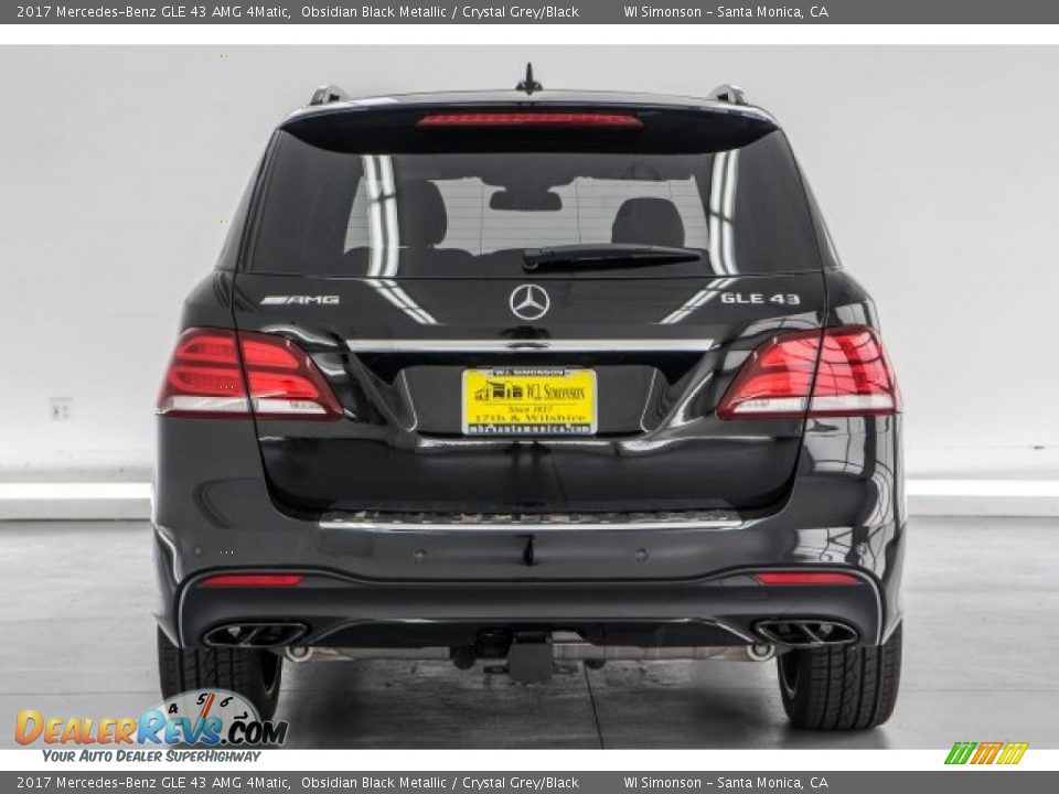 2017 Mercedes-Benz GLE 43 AMG 4Matic Obsidian Black Metallic / Crystal Grey/Black Photo #4