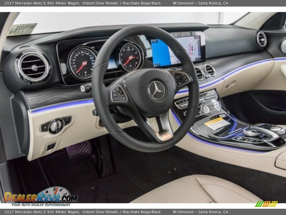 2017 Mercedes-Benz E 400 4Matic Wagon Iridium Silver Metallic / Macchiato Beige/Black Photo #6