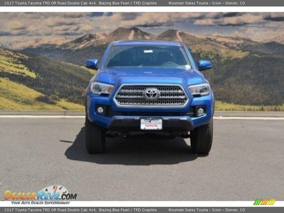 2017 Toyota Tacoma TRD Off Road Double Cab 4x4 Blazing Blue Pearl / TRD Graphite Photo #2