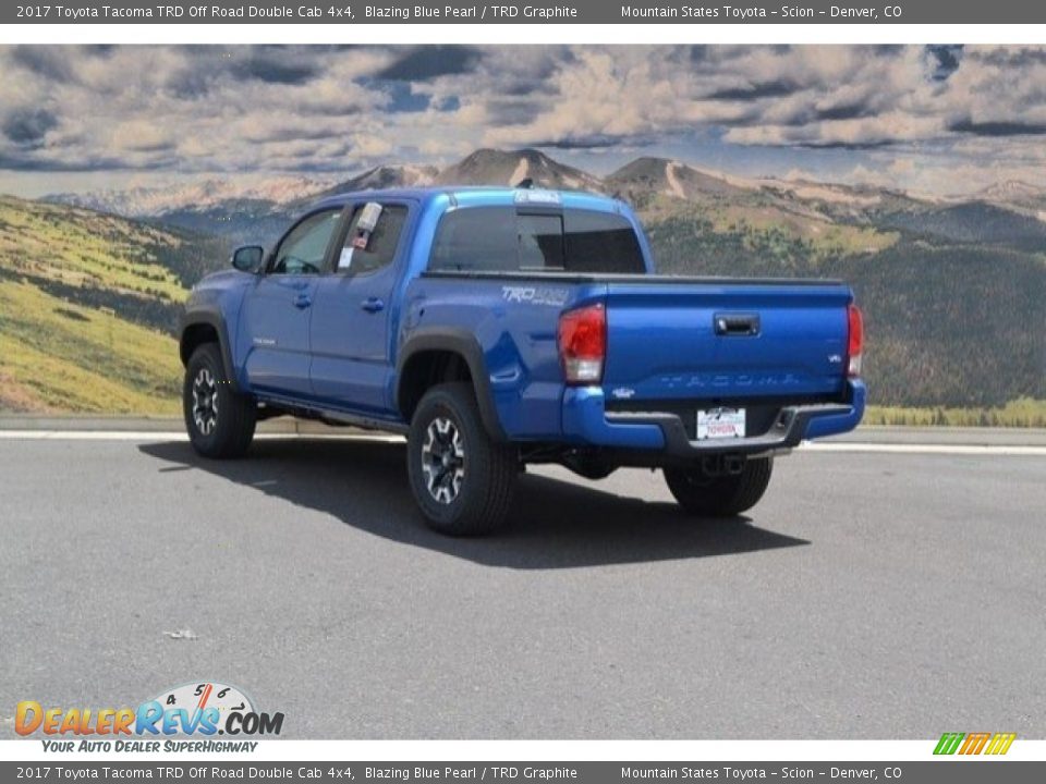 2017 Toyota Tacoma TRD Off Road Double Cab 4x4 Blazing Blue Pearl / TRD Graphite Photo #3