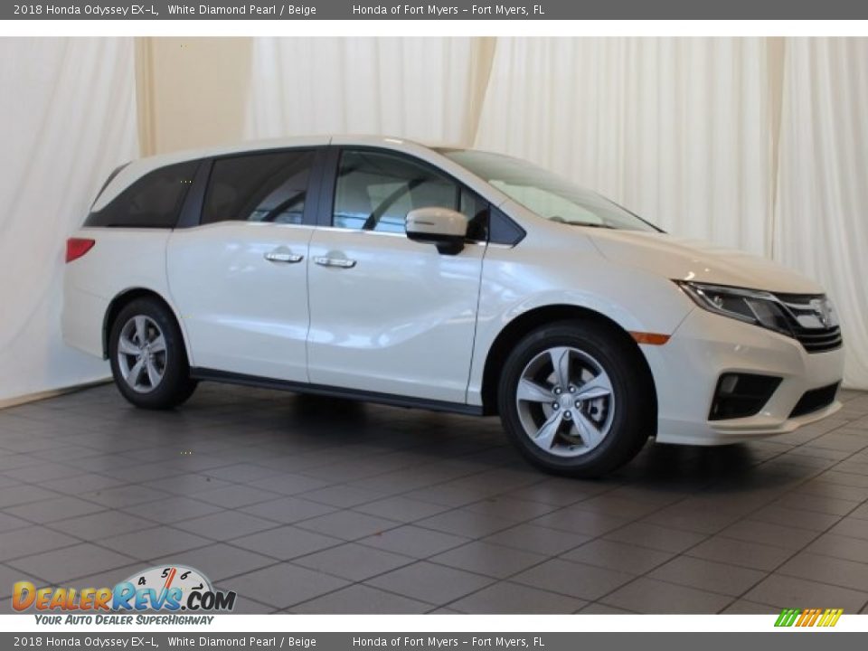 2018 Honda Odyssey EX-L White Diamond Pearl / Beige Photo #2