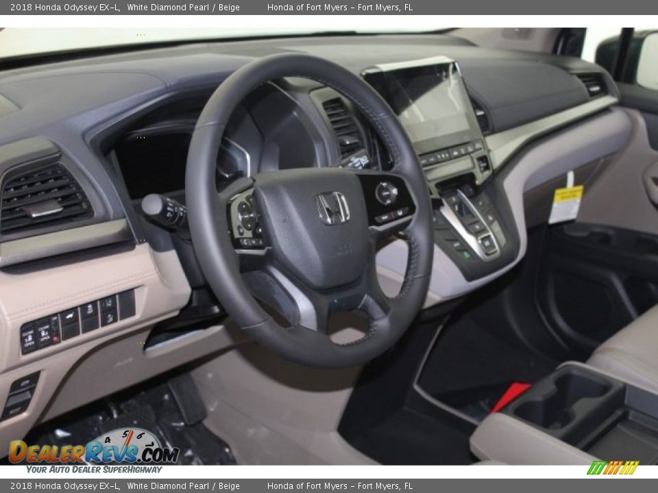 2018 Honda Odyssey EX-L White Diamond Pearl / Beige Photo #12