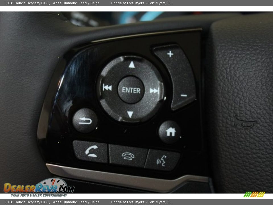 2018 Honda Odyssey EX-L White Diamond Pearl / Beige Photo #14